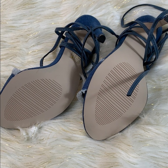 🌻Wrap Around Denim Heels🌻 - Picture 5 of 5